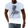 Летние мужские крутые стильные футболки с рисунком лошади, модная футболка с принтом животных в стиле хип-хоп, повседневная футболка в стиле Харадзюку