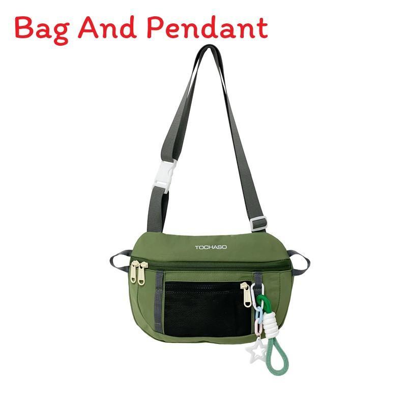 Блокировка цвета Модный дизайн Принт с буквами Детская наплечная сумка Подвеска с