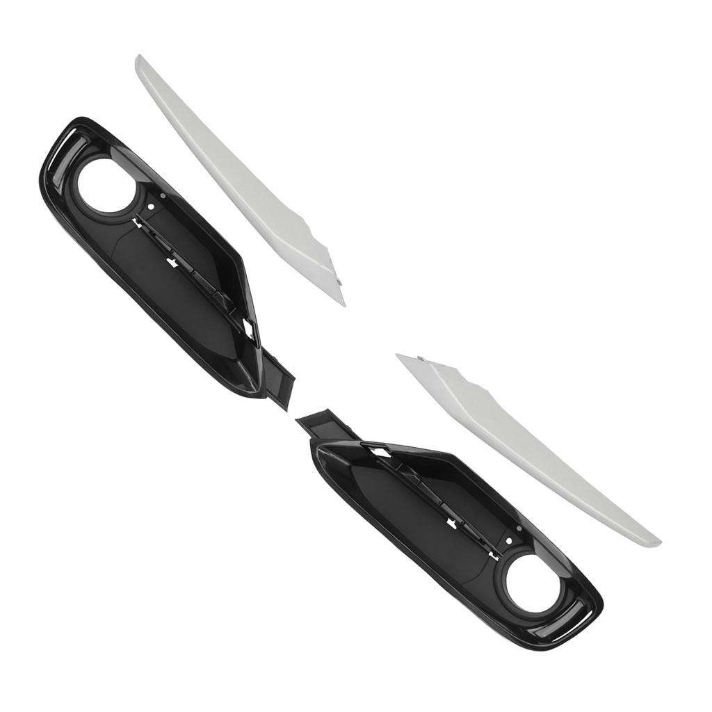 4Pcs Front Bumper Fog Light Grille Trim 51117293105 Fog Light Grille Trim Cover for 3 Series F30