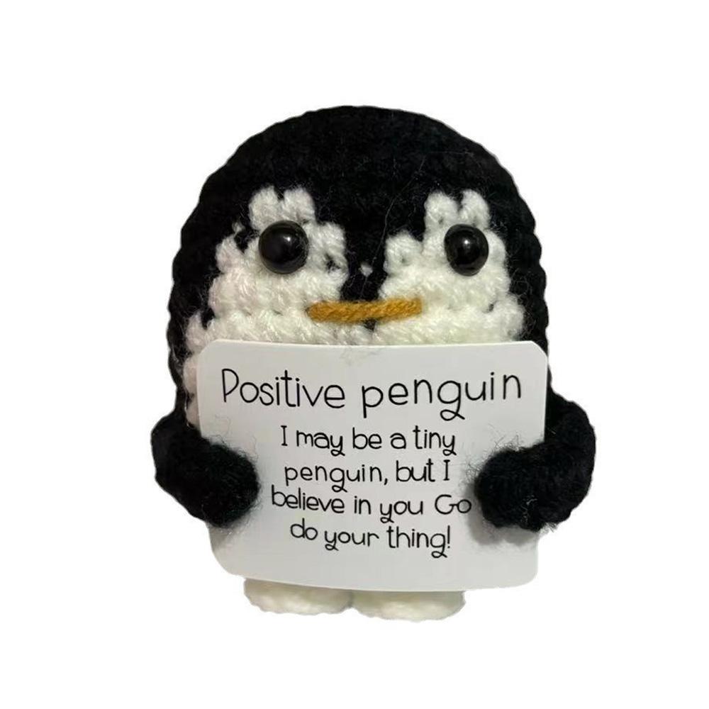 Милая кукла-пингвин эмодзи креативные вязаные куклы ручной работы позитивная энергия эмоциональные игрушки подарки на день рождения праздник