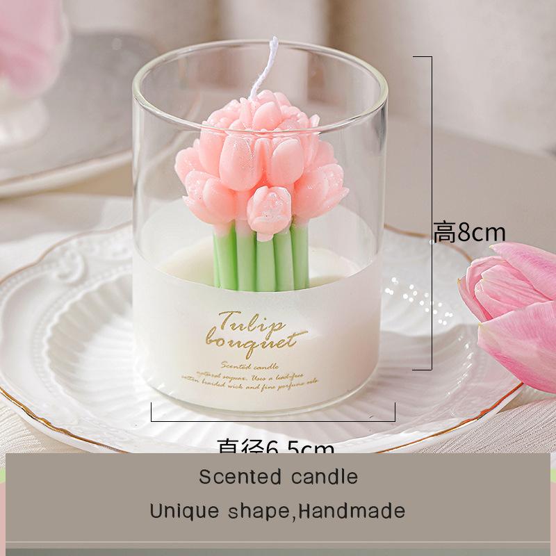 Ароматизированная свеча Lover Flower ins атмосфера аромат подарочная коробка тюльпан букет форма ароматизированная свеча чашка