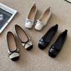 Flat Bottom Gentle Fairy Single Shoes Women's Shoes Temperament Bow Shoes Women