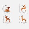 Plastic Crafts Sika Deer Figurines Mini Micro Landscape Ornaments Deer Miniature Statue  Bonsai