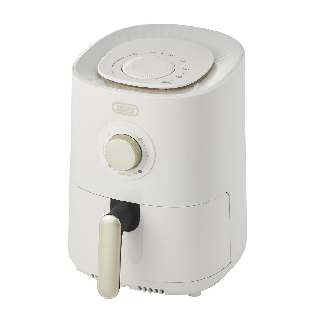 Toffy Air Fryer Mini 1.2L K-HAF1, Healthy, Oil-Free Frying, Compact, Washable, Panna White