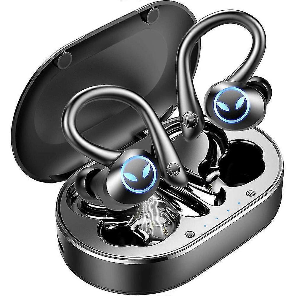 Bluetooth Earphone Sport Headphones Black, Hd Mic, Waterproof, Fast Charging