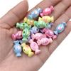 Fashion 10Pcs Creative UV Plated Dazzle DIY Jewelry Accessories Bracelet Making Loose Beads Two Color Candy Acrylic Handmade Beaded Material