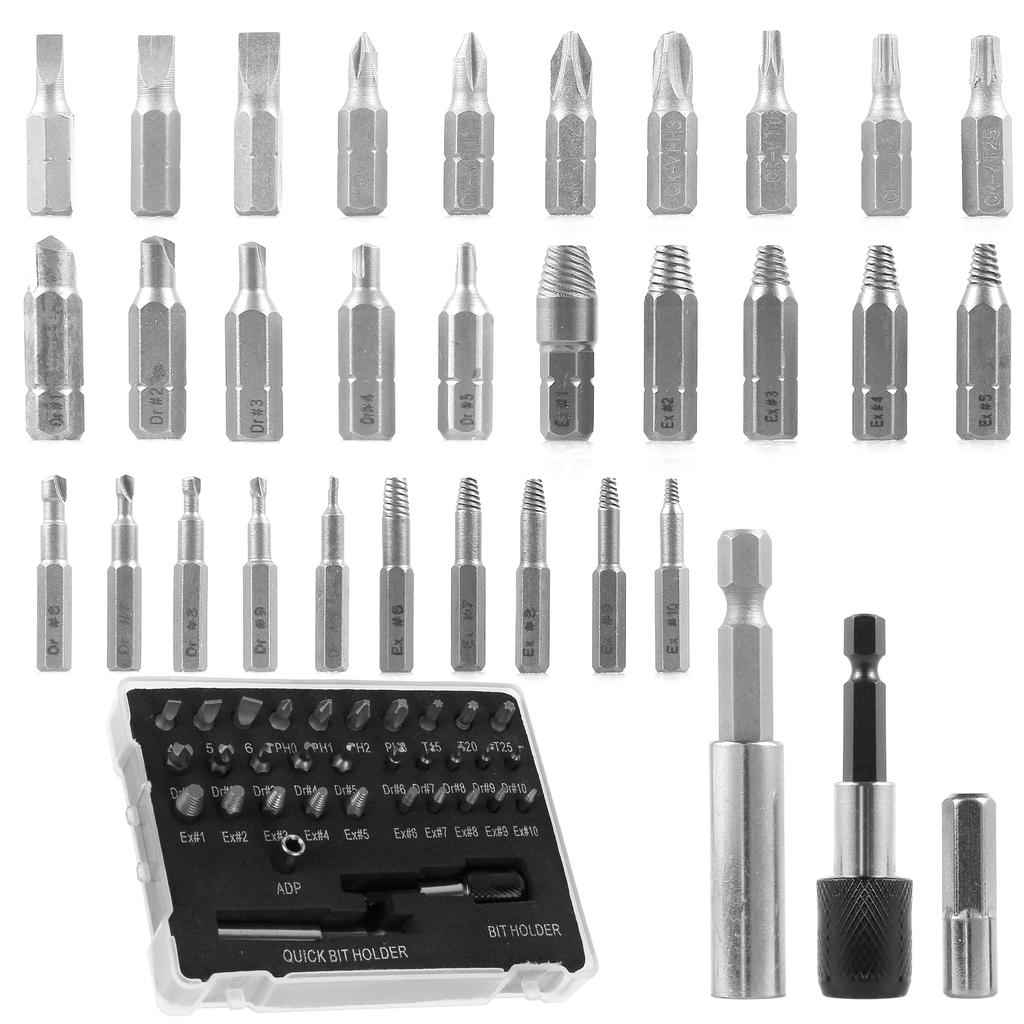 5-33 шт. Экстрактор поврежденных винтов Сверло Многошлицевой экстрактор Сломанное сверло для быстрого извлечения болтов Инструменты для удаления болтов и шпилек