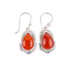 925 Sterling Silver Carnelian Gemstone Trendy Jewelry Earrings For Wedding Gift EE-41-26