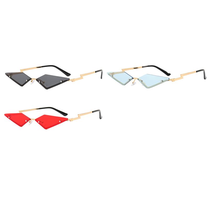 Солнцезащитные очки «кошачий глаз» для женщин, модные, без оправы, для уличной съемки, солнцезащитные очки, женские, трендовые, киберпанк, треугольные, для мужчин