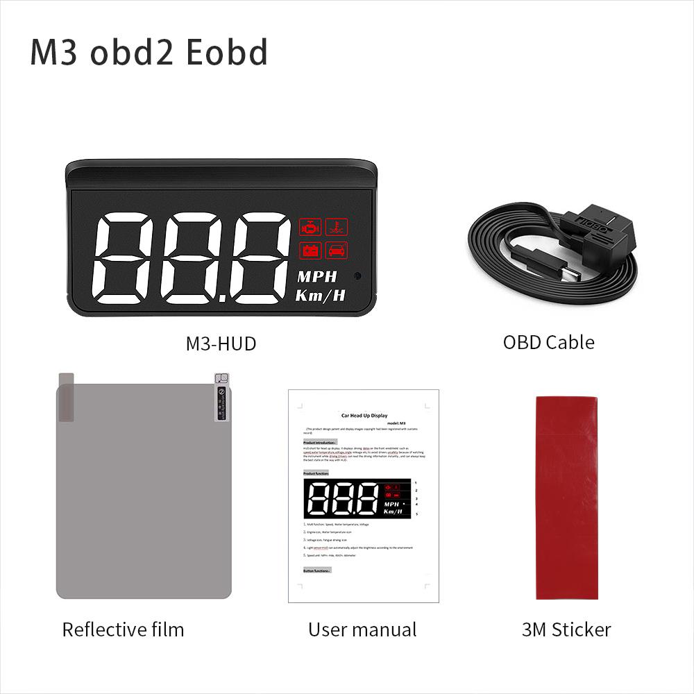 M3 Auto OBD2 GPS Проекционный дисплей Авто электроника HUD Дисплей проектора Цифровой автомобильный спидометр Аксессуары для всех автомобилей