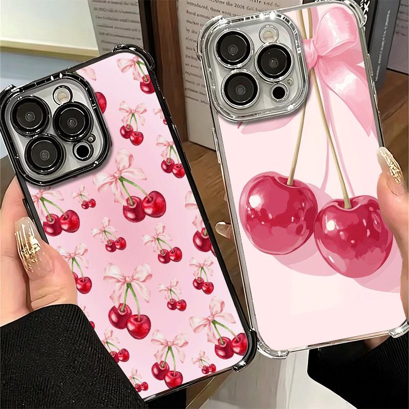 Чехол-бантик 'Вишневая сладость' для Xiaomi Poco X7 X8 Pro Max X6 X5 X3 F8 Ultra F7 M8 M7 M5S Redmi 15C 15A 15 14C 13C 12C 13 12