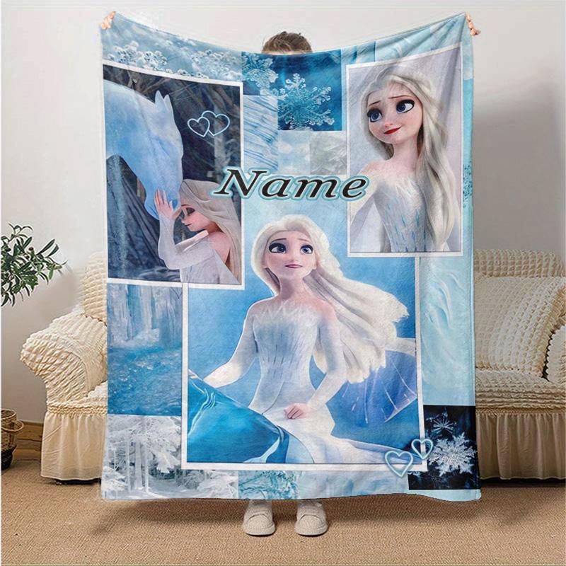 Custom 1pc Elsa's Magical Journey Blanket, Soft And Comfortable Blanket, Casual Warm, Camping Travel Blanket, Birthday Gift Q91074