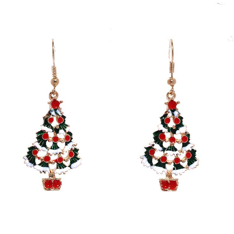 Earrings Christmas Holiday Series Ornaments Christmas Tree Earrings Earrings