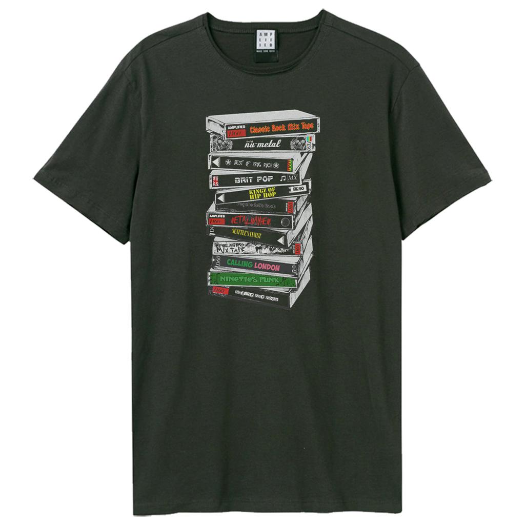 Amplified Unisex Adult Stack Of Tapes T-Shirt