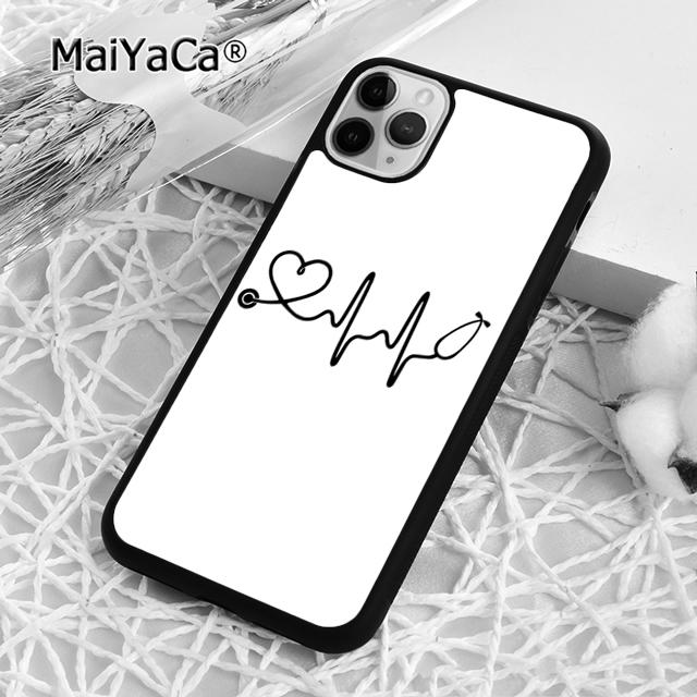 MaiYaCa Чехол для телефона Stethoscope Heart Nursing NurSE2020 Для iPhone 17 Air 16 16e 15 plus 11 12 13 14 pro max coque