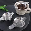 1PC Spice Stainless Steel Tea Strainer With Drip Bowl Easy Clean Loose Leaf Traditional Hanging Herbal Double Ear Infuser Filter