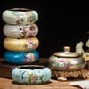 Китайская Ретро Керамическая Большая с Крышкой Пепельница Современная Минималистичная Креативная Роскошная Гостиная Декор Кофейный Столик