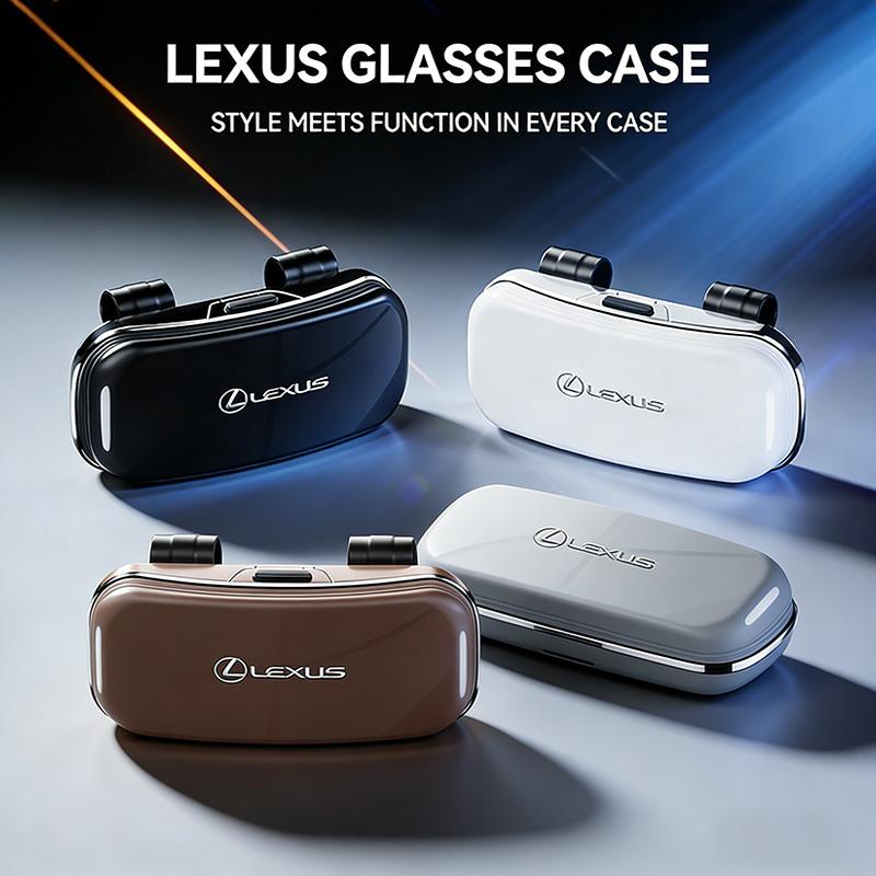 csrjuk1 Car Glasses Case Protective Sunglasses Storage Box For Lexus F-SPORT ES RX NX LS UX LM LX GX LC RZ IS CT GS RC HS SC TX LBX