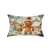 Christmas Waist PillowcaseAtmosphere Decoration Living Room Sofa Pillow Polyester Printed Cushion Cover