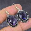 Amethyst Gemstone Handmade 925 Sterling Silver Gift Jewelry Earring 1.73" N3e74