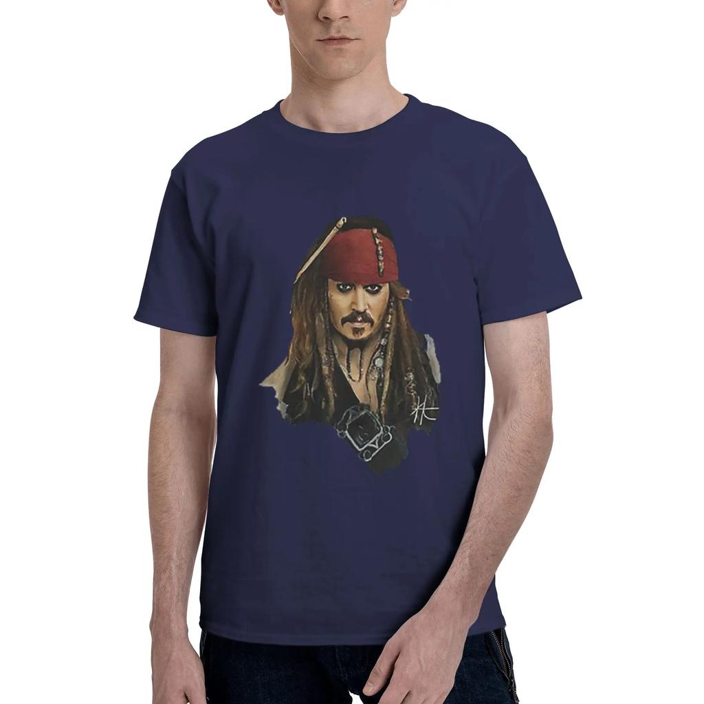 Pirates of the Caribbean 100 Cotton TShirt Mens Funny T Shirts Men Crew Neck Short Sleeve S6XL