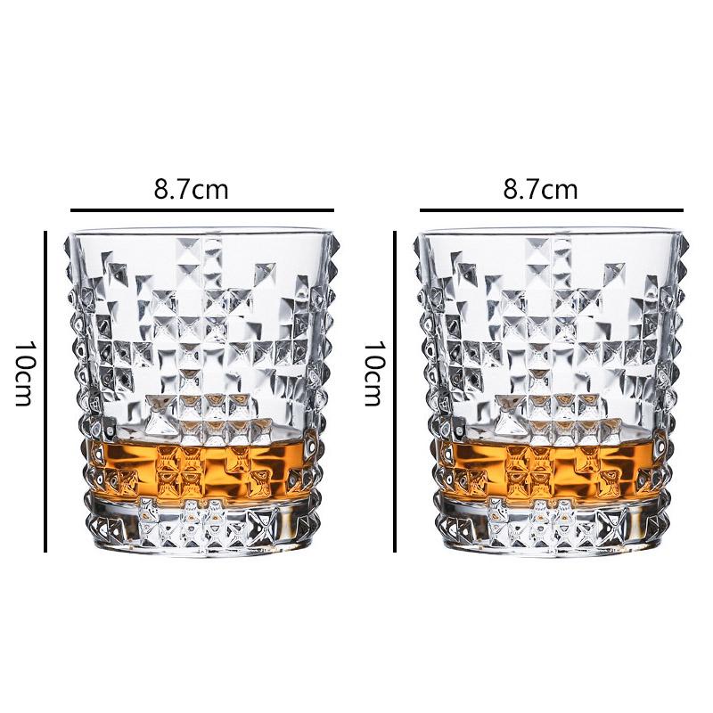 Набор из 2 стаканов для питья объемом 315 мл/350 мл, стеклянная чашка Diamond Glass Cup, высококачественные стаканы для коктейля Mojito, кружка для американского кофе со льдом, бутылка для воды