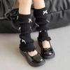 Bow Children's Sock Covers Knitted Warm Leg Warmers Sweet Knitted Sock