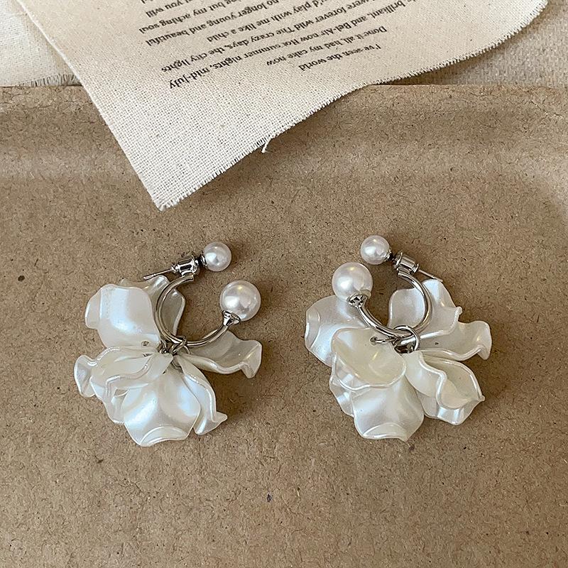 Серьги-кисточки с цветком из перламутровой раковины: Уникальный, Модный, Двусторонний Дизайн.
