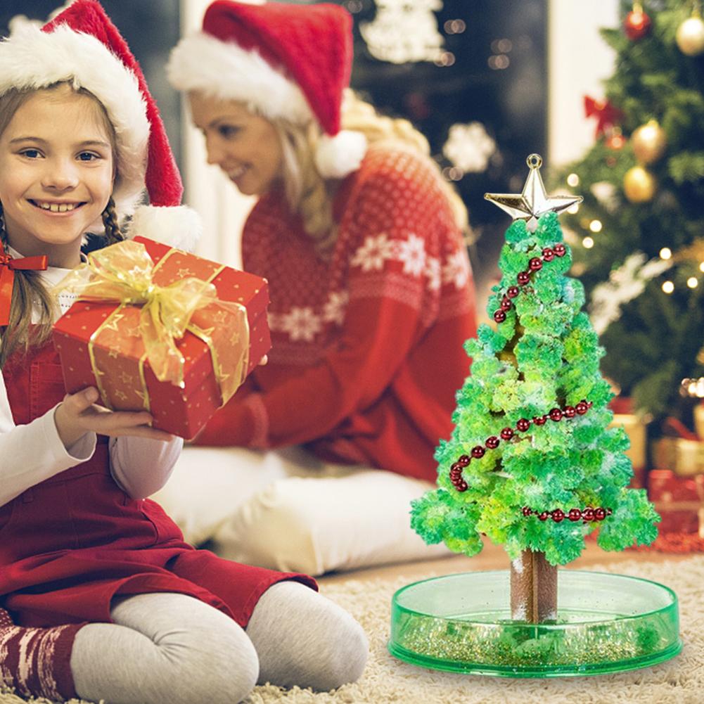 Magic Growing Christmas Tree DIY Crystal Xmas Tree Funny Gift for Adults Kids Home Festival Party Decor Props Mini Tree 3 Types