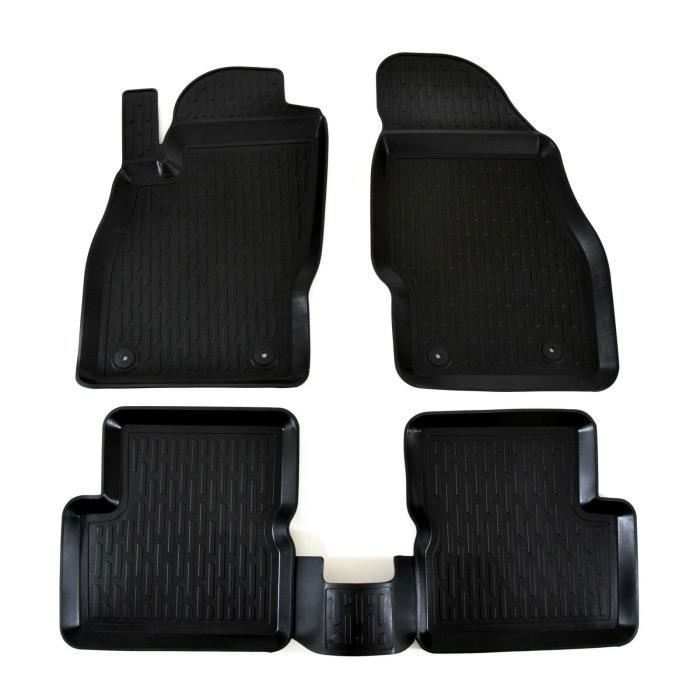 SCOUTT Tapis de sol 3D Opel CORSA D 2006-2019 - Caoutchouc Premium - Résistant à l'eau - Sur mesure