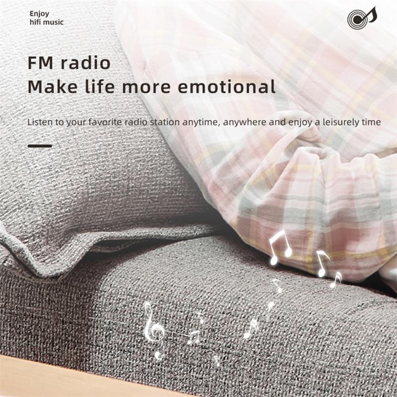 Led Mirror Alarm Clock Wireless Bluetooth-compatible 5.0 Hi-fi Speaker Subwoofer Portable Audio