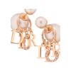 Dior Logo Letter Pendant Metal Earrings Women earrings Rose-Gold E1411TRICYD12P