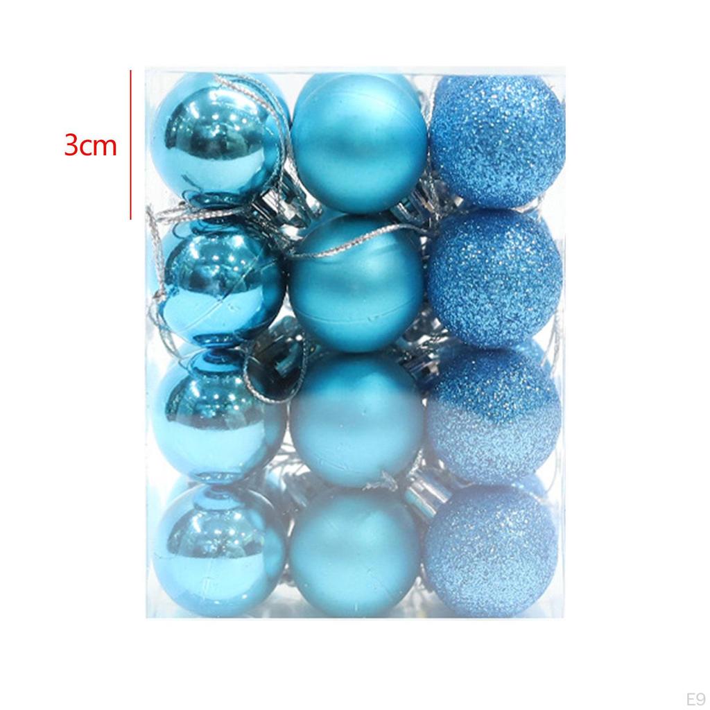 24 шт., рождественские шары, украшения, елочные подвесные украшения, набор рождественских украшений для