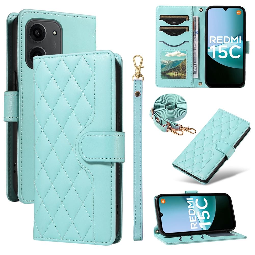 Кошелек на шнурке Кожаный чехол Для Redmi 15 15C 14C 13C 13 13X 12 11A 10C 10 Prime 9C 9A 9i 9 4G A5 A3 Кошелек для телефона Чехол-книжка