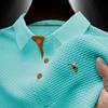 Mens Fashion Henley Polo Shirts - Button Placket Short Sleeve Breathable Tops Casual Golf Work Shirt