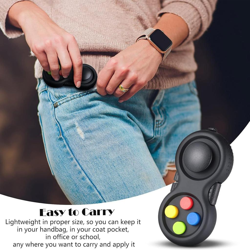 6 Pieces Cam Fidget Pad Controller Relieve Anxiety Handheld Mini Game Remote Controller Fidget Pad Stress Reducer for Adult Relieve Stres
