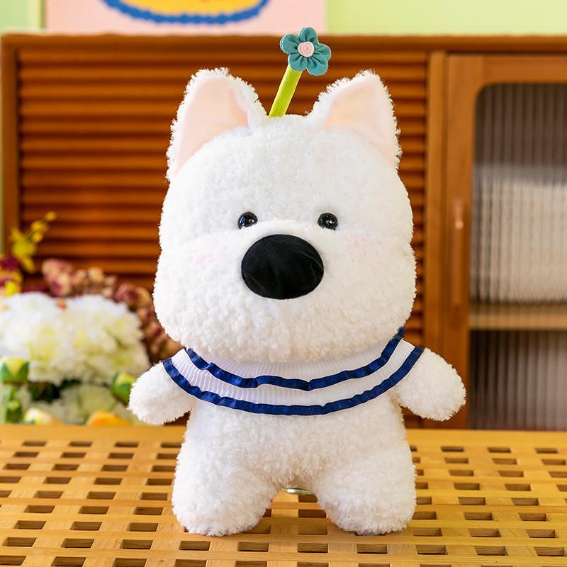 Изысканная плюшевая игрушка Хайленд-терьер шарф с яркими цветами Идеальные случаи Все