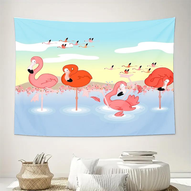 Boho Tapestry Wall Hanging Nature Sunset Flamingo Aesthetic Room Decor Hippie Wall Art Bedroom Living Room Home Decor Gift