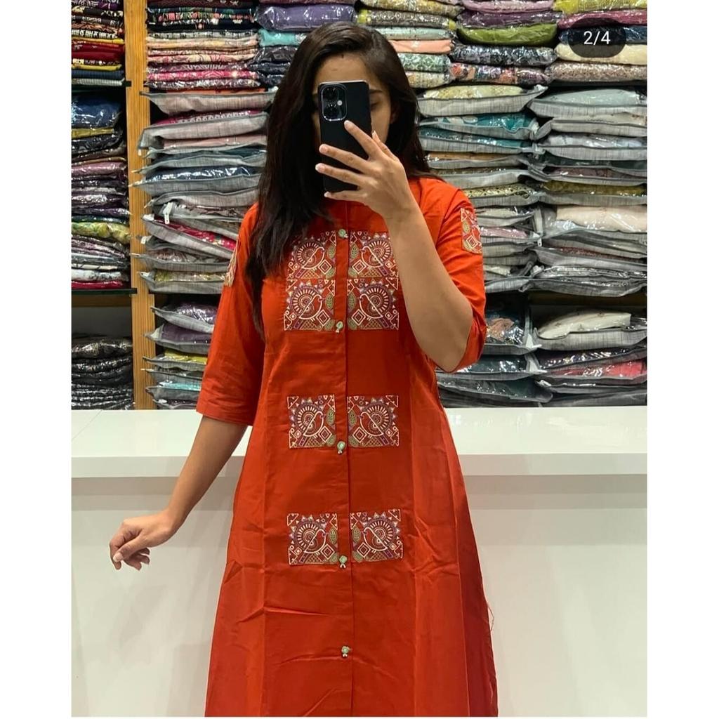 Женский дизайнерский комплект из брюк-курта в стиле индийского Болливуда, топ-туника, хлопковое платье-курти VSO-1734 c