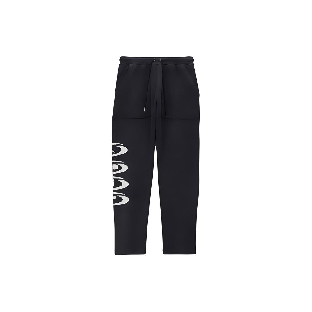 Jordan Прямые брюки на шнурке X Travis Scott SS24 с низом унисекс с буквенным принтом, черный DZ5509-045