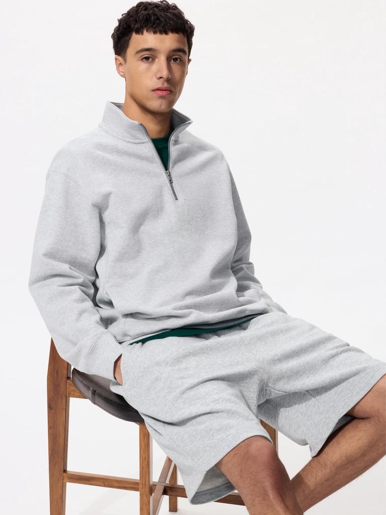 Uniqlo Японская толстовка с застежкой-молнией на половину длины