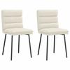 VidaXL Dining Chairs Set of 2 Cream Velvet, Chair, Living Room Chair, Accent Chair, Kitchen Chair, Dining Seat 4101291