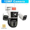 LS VISION 6K 12MP WiFi IP Camera Three lens Panoramic View Outdoor PTZ IP Camera AI Tracking Security Protection CCTV Surveillance Cameras