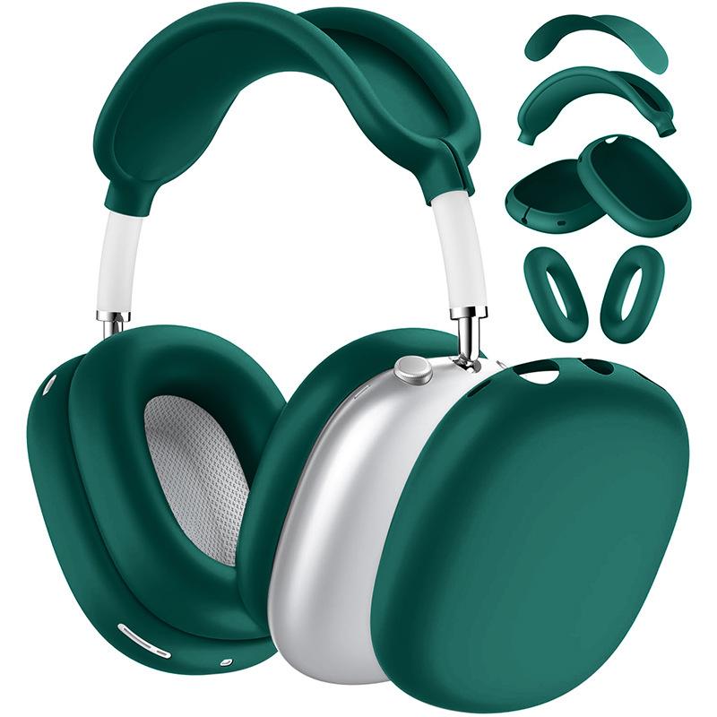 Защитный набор 4-в-1 для AirPods Max 1/2 - Прозрачные амбушюры + Силиконовое оголовье и амбушюры