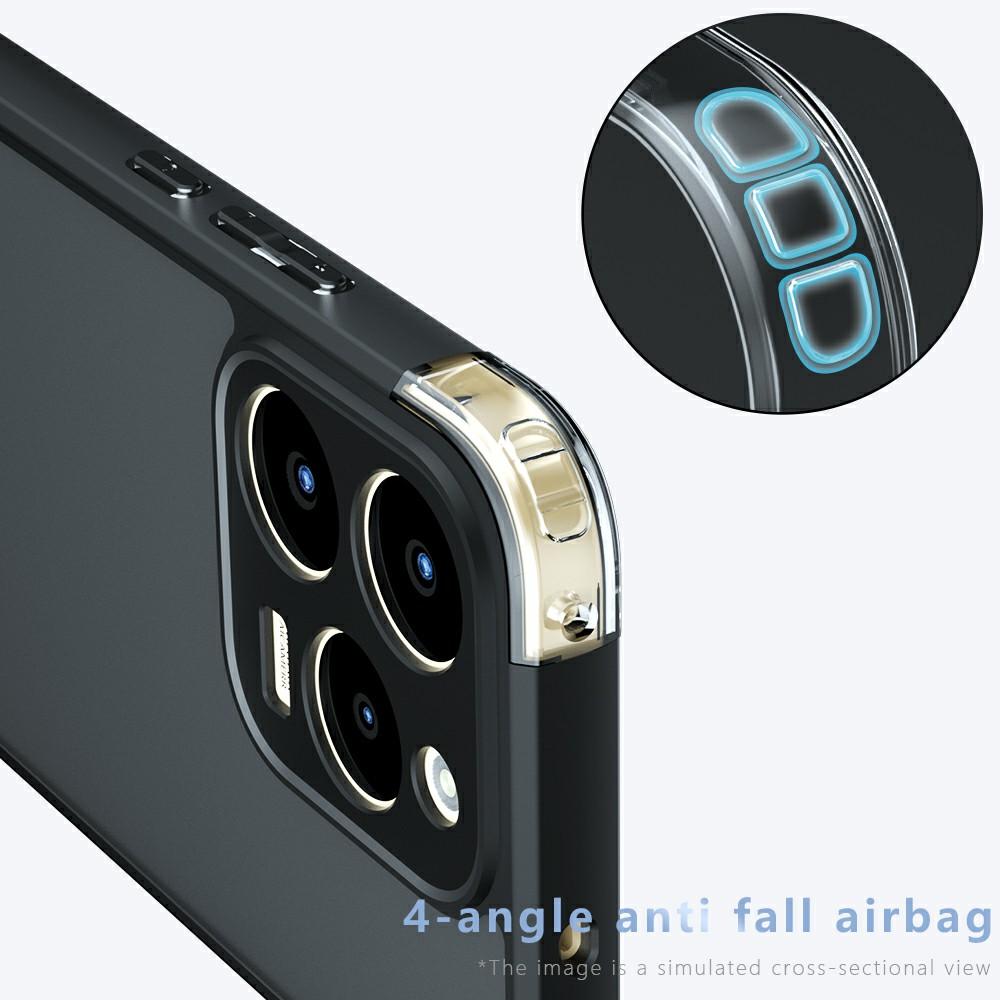 For Realme 15T 5G Case Skin-Touch TPU + PC Matte Phone Back Cover, Transparent Black