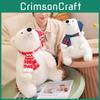 Polar Bear Plush Toy Christmas Edition With Short Plush For Kid And Holiday Gift