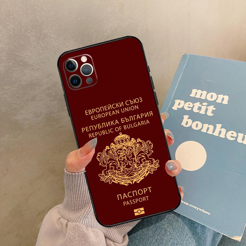Чехол-паспорт для iPhone 17 Air 15 14 13 12 11 16 Pro Max 13 mini XR 15 16 Plus 16e с изображением флага Болгарии, задняя крышка