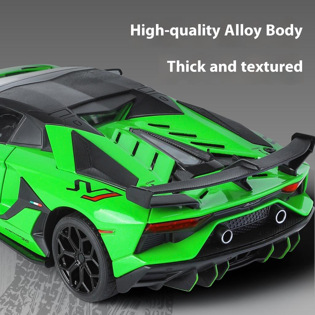 2026 Новый Большой Масштаб 1/18 Модель Суперкара Aventador SVJ Детализированный Салон Коллекция Для Взрослых Украшения Подарок Мальчику Хэллоуинские Игрушки Подарок