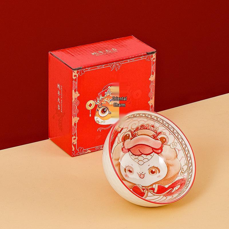 Japanese Ceramic Wedding Gift Set: Bowl & Chopstick with Gift Box - Perfect for Lucky Draws and Employee Gifts