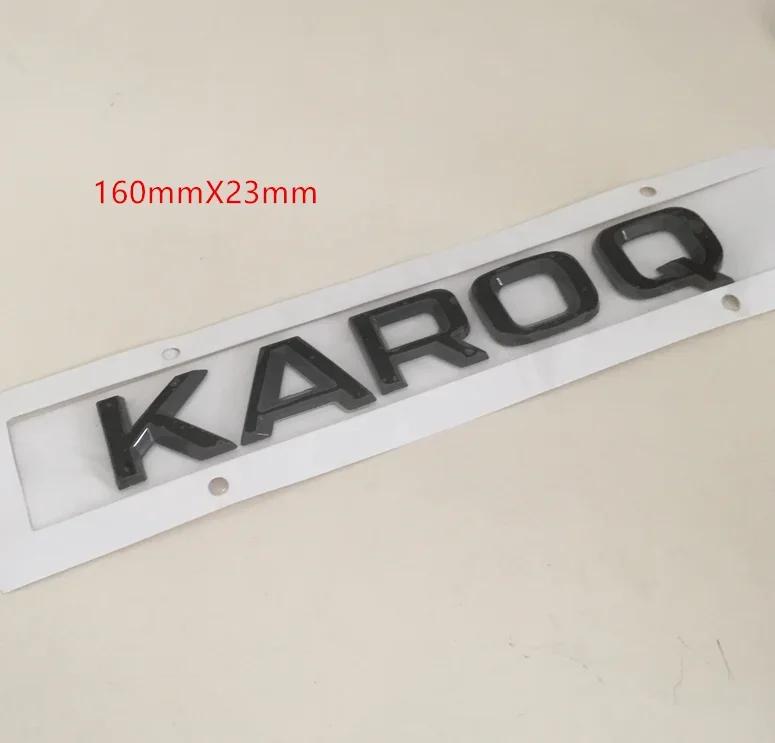 gmvtw1 1pcs 3D ABS KAROQ high quality silver/black car Letter Emblem Rear tail trunk Decals badge sticker Decal styling For Skoda